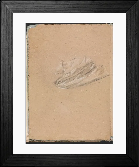 Framed Print : Verona Sketchbook: Head and shoulder with drapery (page 14), 1760. Creator: Francesco Lorenzi Framed Print : Verona Sketchbook: Head and shoulder with drapery (page 14), 1760. Creator: Francesco Lorenzi