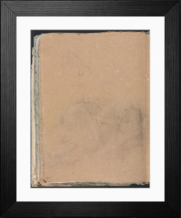 Framed Print : Verona Sketchbook: Indecipherable form (page 34), 1760. Creator: Francesco Lorenzi (Italian Framed Print : Verona Sketchbook: Indecipherable form (page 34), 1760. Creator: Francesco Lorenzi (Italian