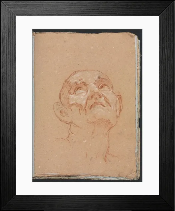 Framed Print : Verona Sketchbook: Male head (page 31), 1760. Creator: Francesco Lorenzi (Italian, 1723-1787) Framed Print : Verona Sketchbook: Male head (page 31), 1760. Creator: Francesco Lorenzi (Italian, 1723-1787)