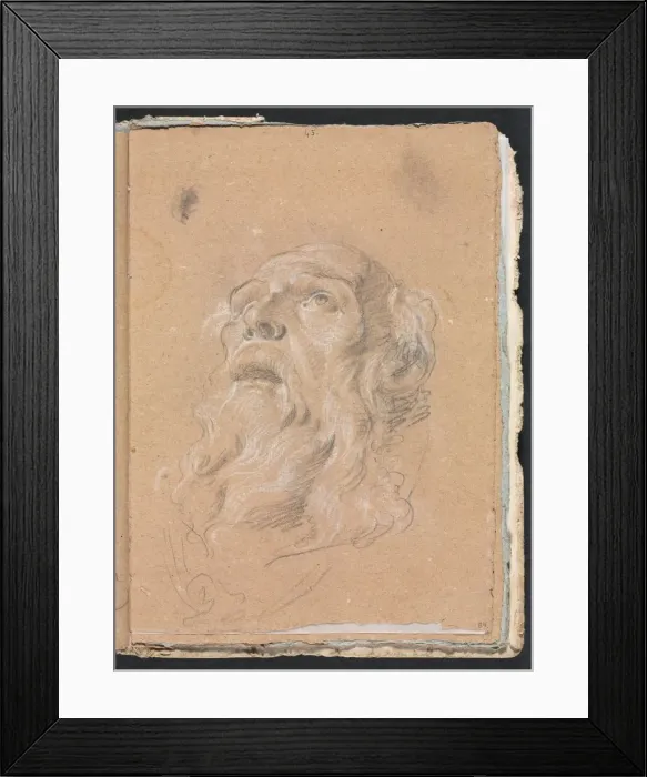 Framed Print : Verona Sketchbook: Male head (page 89), 1760. Creator: Francesco Lorenzi (Italian, 1723-1787) Framed Print : Verona Sketchbook: Male head (page 89), 1760. Creator: Francesco Lorenzi (Italian, 1723-1787)