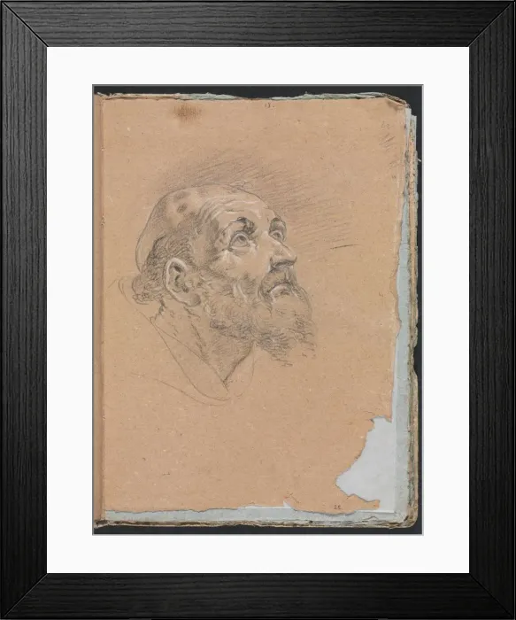 Framed Print : Verona Sketchbook: Monk (page 25), 1760. Creator: Francesco Lorenzi (Italian, 1723-1787) Framed Print : Verona Sketchbook: Monk (page 25), 1760. Creator: Francesco Lorenzi (Italian, 1723-1787)
