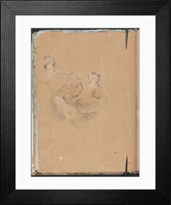 Framed Print : Verona Sketchbook: Putto (page 22), 1760. Creator: Francesco Lorenzi (Italian, 1723-1787) Framed Print : Verona Sketchbook: Putto (page 22), 1760. Creator: Francesco Lorenzi (Italian, 1723-1787)