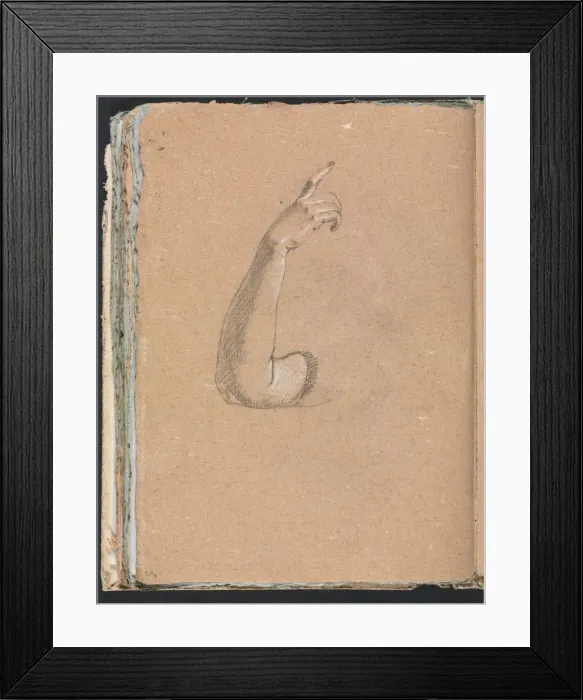 Framed Print : Verona Sketchbook: Right arm and hand (page 66), 1760. Creator: Francesco Lorenzi (Italian Framed Print : Verona Sketchbook: Right arm and hand (page 66), 1760. Creator: Francesco Lorenzi (Italian