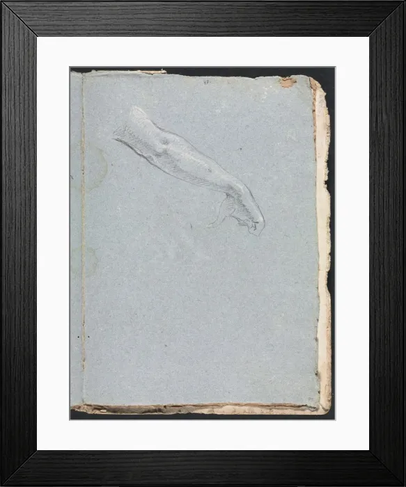 Framed Print : Verona Sketchbook: Right arm and hand (page 95), 1760. Creator: Francesco Lorenzi (Italian Framed Print : Verona Sketchbook: Right arm and hand (page 95), 1760. Creator: Francesco Lorenzi (Italian