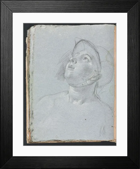 Framed Print : Verona Sketchbook: Soldier (page 96), 1760. Creator: Francesco Lorenzi (Italian, 1723-1787) Framed Print : Verona Sketchbook: Soldier (page 96), 1760. Creator: Francesco Lorenzi (Italian, 1723-1787)