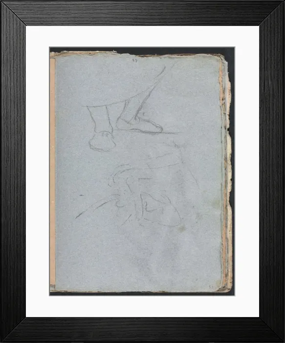 Framed Print : Verona Sketchbook: Study of feet (page 53), 1760. Creator: Francesco Lorenzi (Italian, 1723-1787) Framed Print : Verona Sketchbook: Study of feet (page 53), 1760. Creator: Francesco Lorenzi (Italian, 1723-1787)