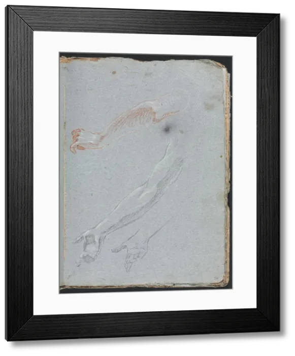 Framed Print : Verona Sketchbook: Study of hands and arms (page 29), 1760. Creator: Francesco Lorenzi (Italian Framed Print : Verona Sketchbook: Study of hands and arms (page 29), 1760. Creator: Francesco Lorenzi (Italian