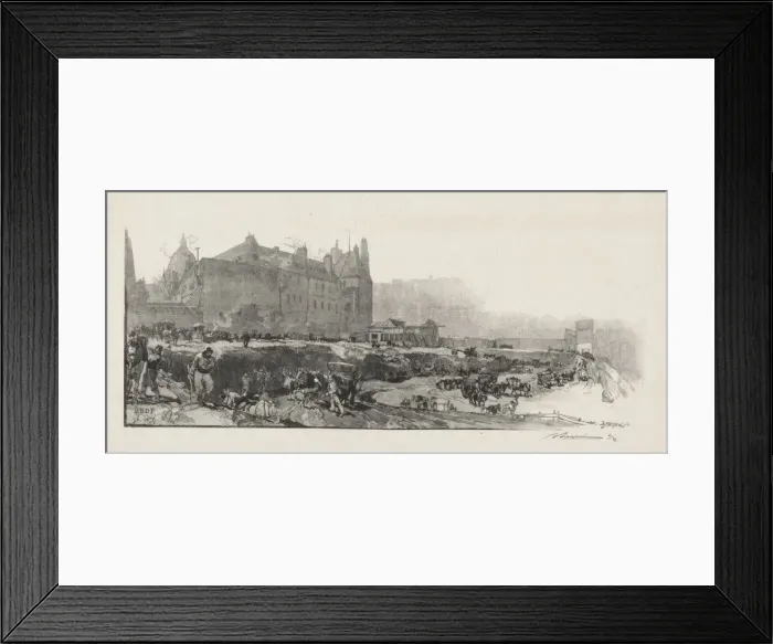 Framed Print : Vieille Sorbonne. Creator: Auguste Louis Lepere (French, 1849-1918) Framed Print : Vieille Sorbonne. Creator: Auguste Louis Lepere (French, 1849-1918)