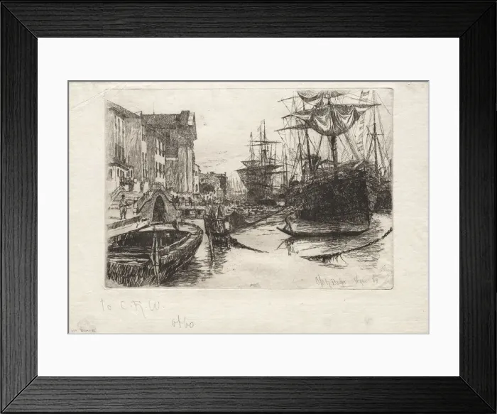 Framed Print : View in Venice, 1880. Creator: Otto H. Bacher (American, 1856-1909) Framed Print : View in Venice, 1880. Creator: Otto H. Bacher (American, 1856-1909)