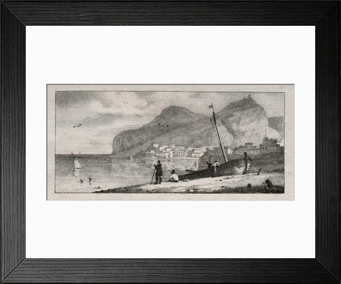 Framed Print : View of a Seaport. Creator: Horace Vernet (French, 1789-1863) Framed Print : View of a Seaport. Creator: Horace Vernet (French, 1789-1863)