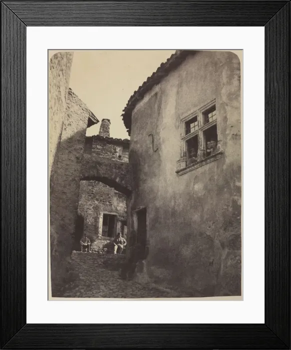 Framed Print : View of a Village, late 1850s. Creator: Domini (French, 1829-1895) Framed Print : View of a Village, late 1850s. Creator: Domini (French, 1829-1895)