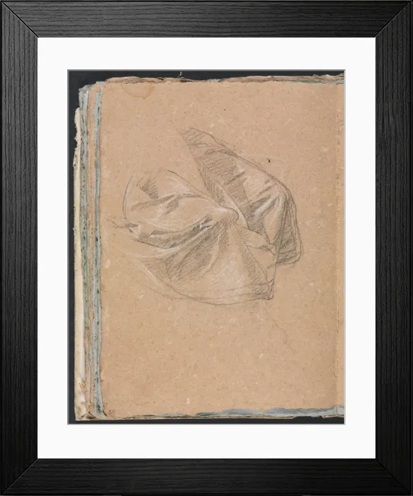 Framed Print : Verona Sketchbook: Drapery study (page 50), 1760. Creator: Francesco Lorenzi (Italian, 1723-1787) Framed Print : Verona Sketchbook: Drapery study (page 50), 1760. Creator: Francesco Lorenzi (Italian, 1723-1787)