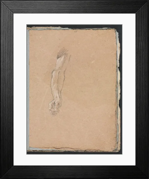 Framed Print : Verona Sketchbook: Right arm and hand (page 49), 1760. Creator: Francesco Lorenzi (Italian Framed Print : Verona Sketchbook: Right arm and hand (page 49), 1760. Creator: Francesco Lorenzi (Italian