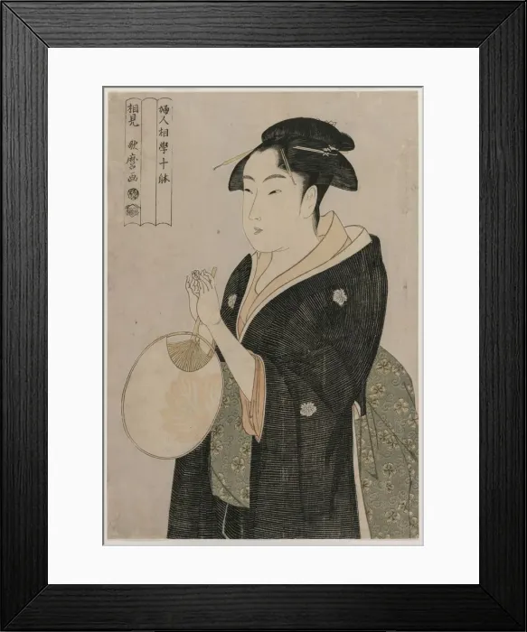 Framed Print : Woman Holding a Fan (from the series Ten Aspects of the Physiognomy of Women), c. 1793 Framed Print : Woman Holding a Fan (from the series Ten Aspects of the Physiognomy of Women), c. 1793