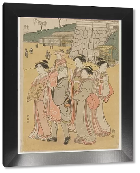 Women Accompanying a Girl to a Shrine, early 1790s. Creator: Katsukawa Shuncho (Japanese)