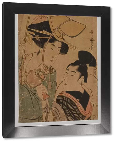 Woman Representing Good Fortune, 1753-1806. Creator: Kitagawa Utamaro (Japanese, 1753?-1806)