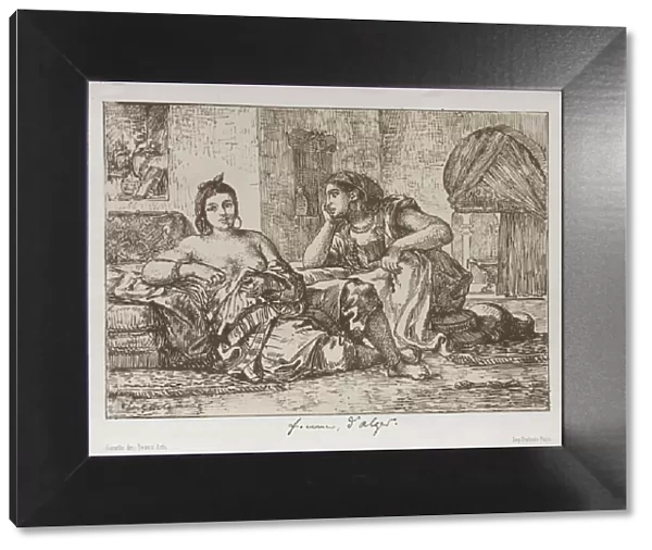 Women of Algiers, 1833. Creator: Eugene Delacroix (French, 1798-1863); Bertauts