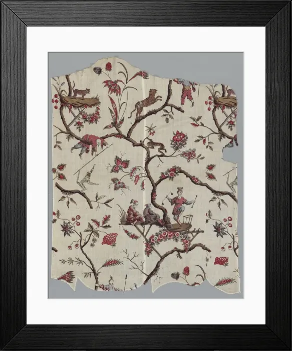 Framed Print : Woodblock Printed Textile Fragments, c. 1785. Creator: Unknown Framed Print : Woodblock Printed Textile Fragments, c. 1785. Creator: Unknown