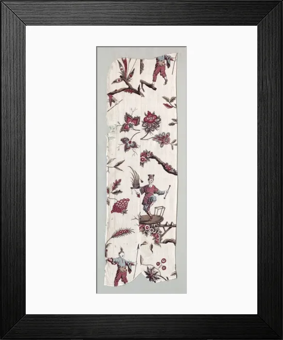 Framed Print : Woodblock Printed Textile Fragments, c. 1785. Creator: Unknown Framed Print : Woodblock Printed Textile Fragments, c. 1785. Creator: Unknown