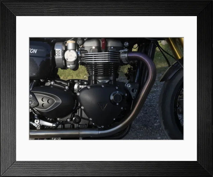 Framed Print : 2019 Triumph Thruxton TFC 1200cc. Creator: Unknown Framed Print : 2019 Triumph Thruxton TFC 1200cc. Creator: Unknown