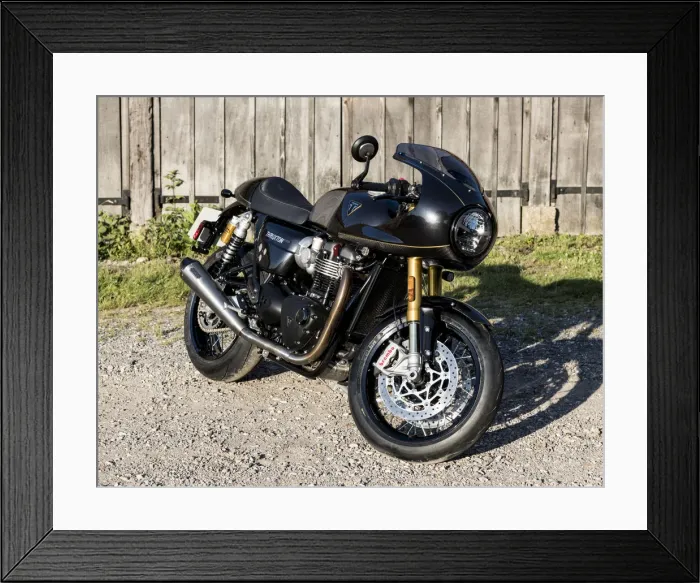 Framed Print : 2019 Triumph Thruxton TFC 1200cc. Creator: Unknown Framed Print : 2019 Triumph Thruxton TFC 1200cc. Creator: Unknown