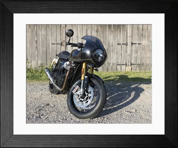 Framed Print : 2019 Triumph Thruxton TFC 1200cc. Creator: Unknown Framed Print : 2019 Triumph Thruxton TFC 1200cc. Creator: Unknown