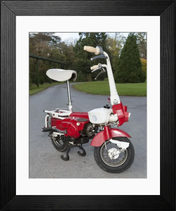 Framed Print : 1975 Carnielli fold-up moped. Creator: Unknown Framed Print : 1975 Carnielli fold-up moped. Creator: Unknown