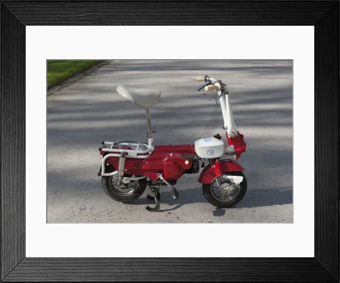 Framed Print : 1975 Carnielli fold-up moped. Creator: Unknown Framed Print : 1975 Carnielli fold-up moped. Creator: Unknown