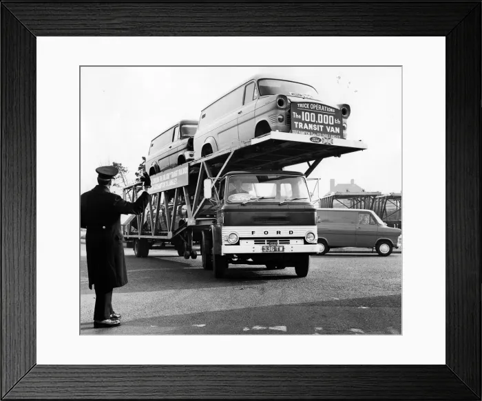 Framed Print : 100, 000th Transit van is delivered 1968. Creator: Unknown Framed Print : 100, 000th Transit van is delivered 1968. Creator: Unknown