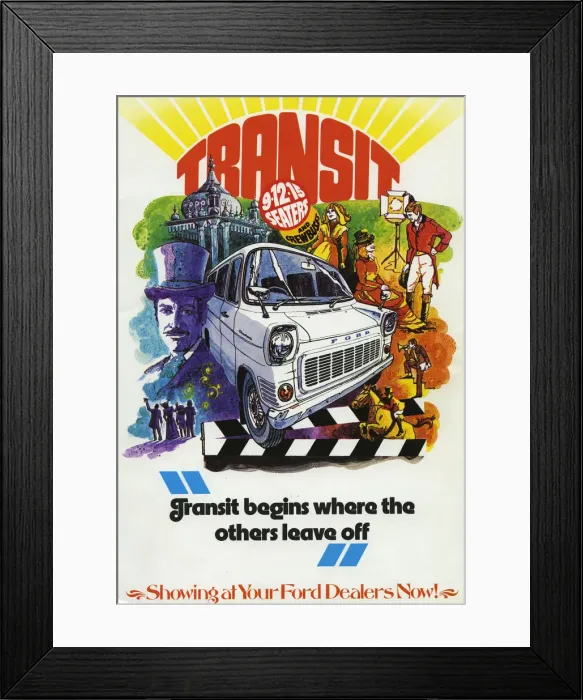 Framed Print : 1973 Ford Transit Van advertising brochure. Creator: Unknown Framed Print : 1973 Ford Transit Van advertising brochure. Creator: Unknown