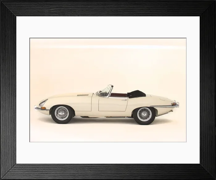 Framed Print : 1964 Jaguar E type Series 1 drophead coupe. Creator: Unknown Framed Print : 1964 Jaguar E type Series 1 drophead coupe. Creator: Unknown