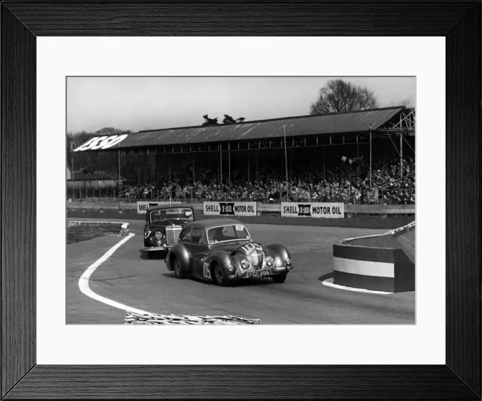 Framed Print : Healey Elliott of E. B. Wadsworth, Armstrong Siddeley of T. Sopwith, Goodwood 1954 Framed Print : Healey Elliott of E. B. Wadsworth, Armstrong Siddeley of T. Sopwith, Goodwood 1954