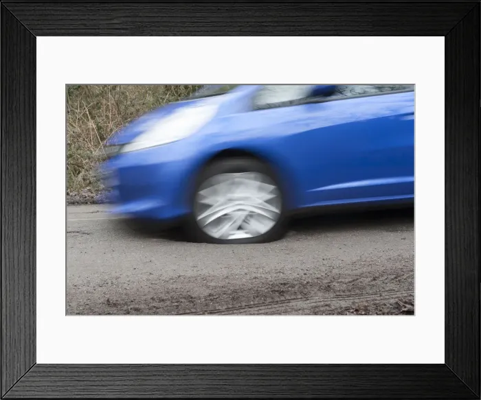 Framed Print : Pot holes in road surface 2017. Creator: Unknown Framed Print : Pot holes in road surface 2017. Creator: Unknown