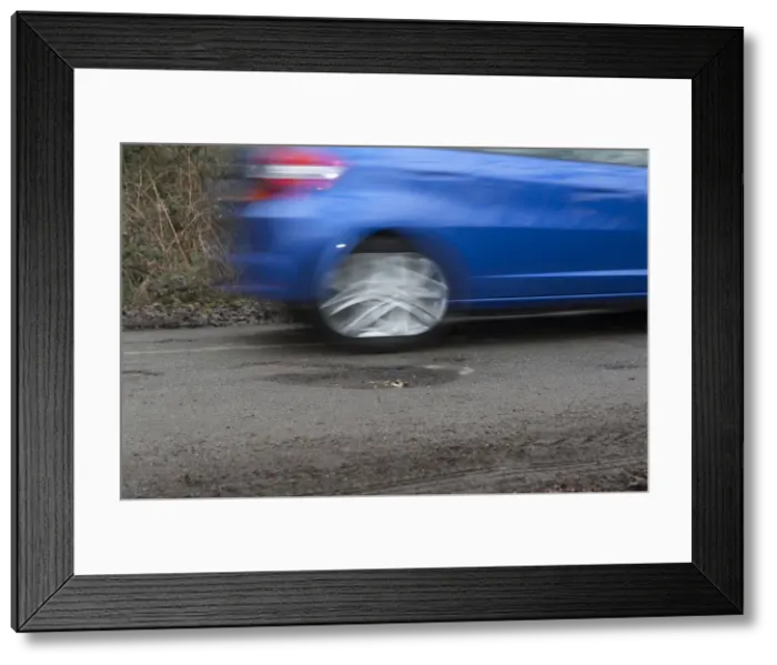 Framed Print : Pot holes in road surface 2017. Creator: Unknown Framed Print : Pot holes in road surface 2017. Creator: Unknown