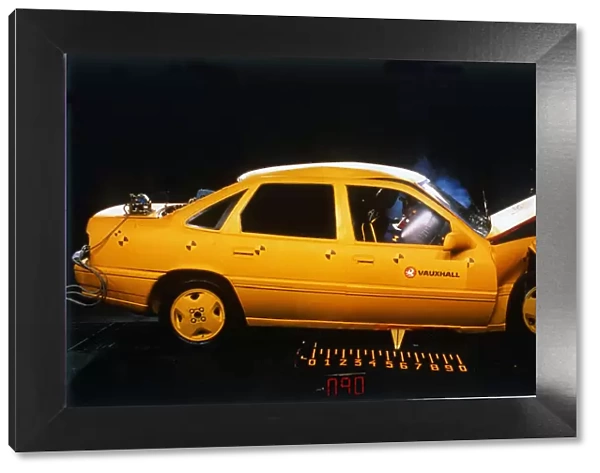 1993 Vauxhall Cavalier crash test. Creator: Unknown