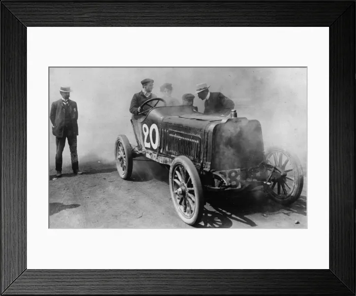 Framed Print : 1904 Darracq driven by Duray. Creator: Unknown Framed Print : 1904 Darracq driven by Duray. Creator: Unknown
