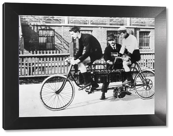 1897 Electric racing tandem bicycle. Creator: Unknown