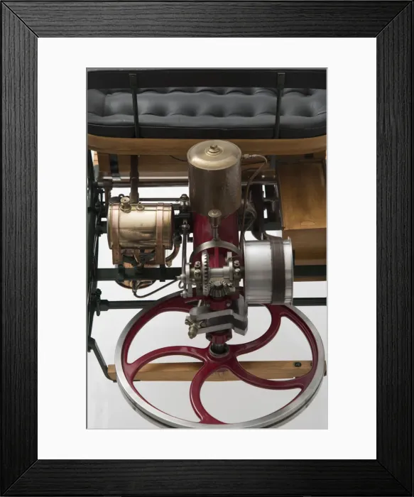Framed Print : 1885 Benz 3 wheeler scale model. Creator: Unknown Framed Print : 1885 Benz 3 wheeler scale model. Creator: Unknown