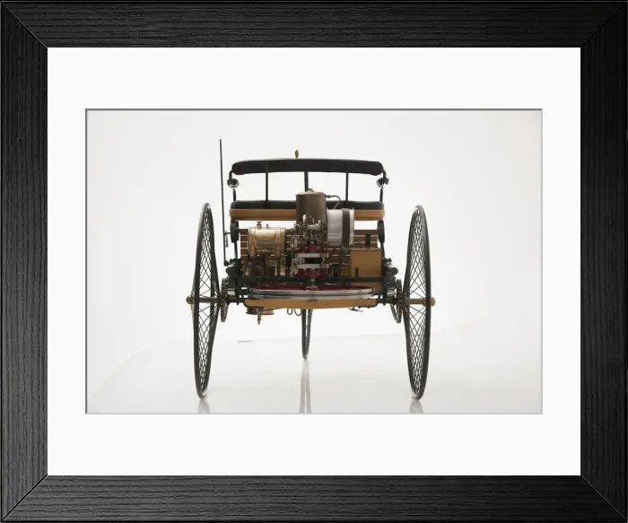 Framed Print : 1885 Benz 3 wheeler scale model. Creator: Unknown Framed Print : 1885 Benz 3 wheeler scale model. Creator: Unknown