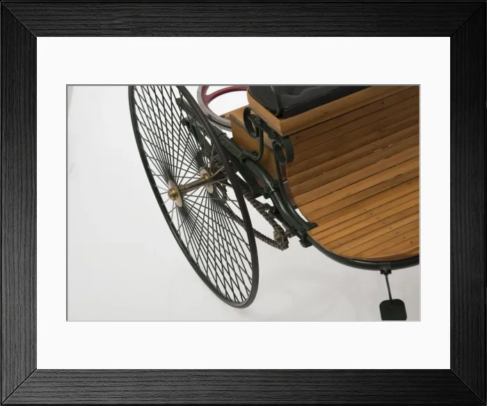 Framed Print : 1885 Benz 3 wheeler scale model. Creator: Unknown Framed Print : 1885 Benz 3 wheeler scale model. Creator: Unknown