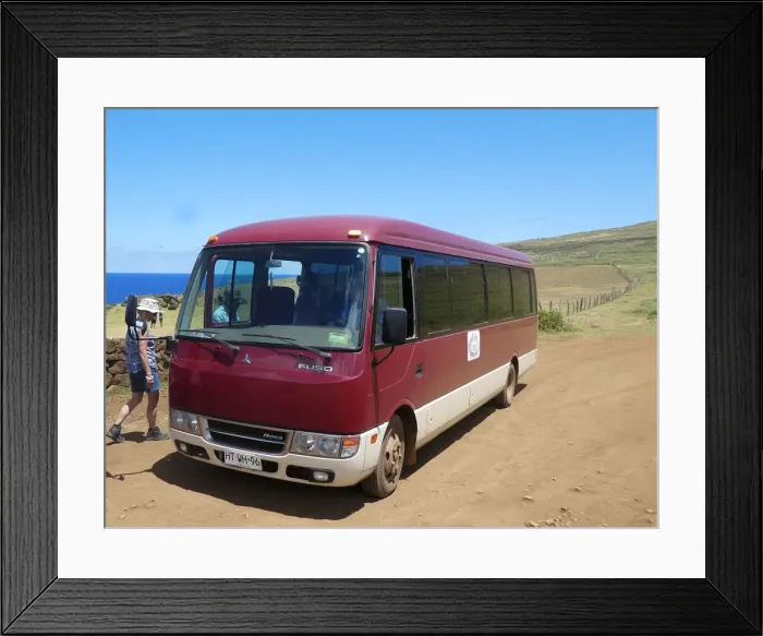 Framed Print : Mitsubishi Fuso tourist bus in Chile 2019. Creator: Unknown Framed Print : Mitsubishi Fuso tourist bus in Chile 2019. Creator: Unknown