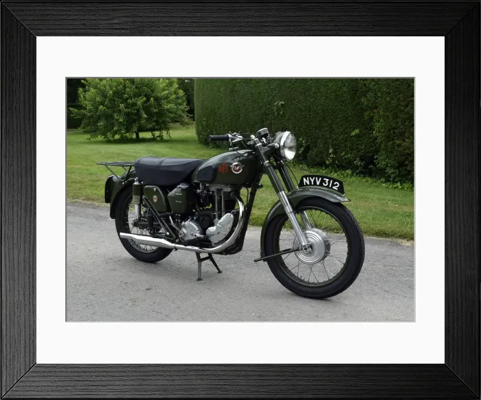Framed Print : 1954 Matchless G3 LS Auxiliary Fire Service motorcycle. Creator: Unknown Framed Print : 1954 Matchless G3 LS Auxiliary Fire Service motorcycle. Creator: Unknown