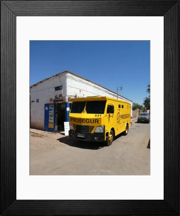 Framed Print : Prosegur security lorry, Chile 2019. Creator: Unknown Framed Print : Prosegur security lorry, Chile 2019. Creator: Unknown