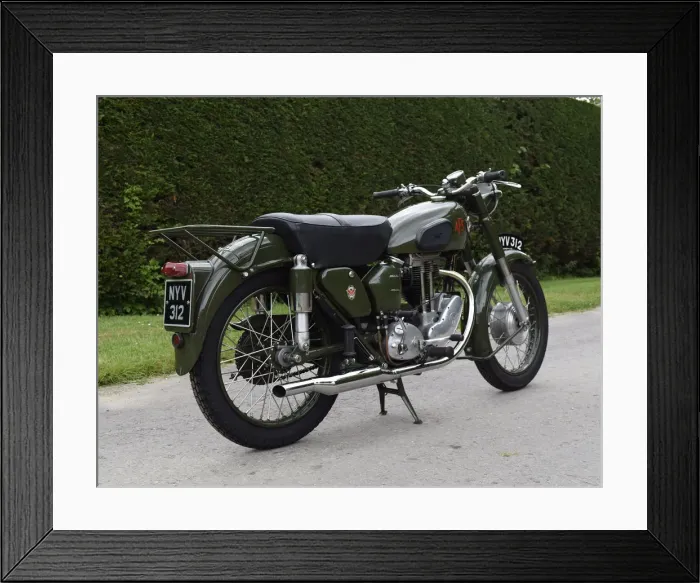 Framed Print : 1954 Matchless G3 LS Auxiliary Fire Service motorcycle. Creator: Unknown Framed Print : 1954 Matchless G3 LS Auxiliary Fire Service motorcycle. Creator: Unknown