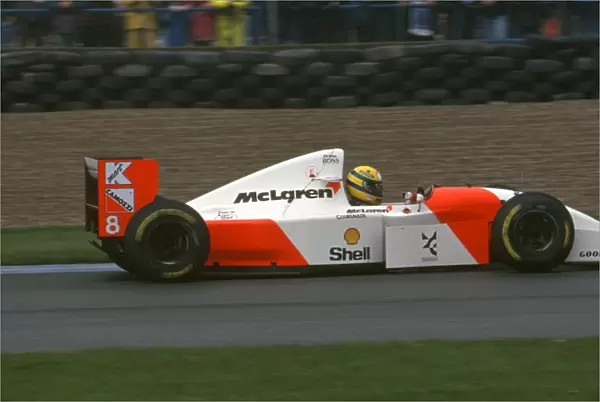 McLaren MP4-8, Ayrton Senna 1993 European Grand Prix at Donington. Creator: Unknown