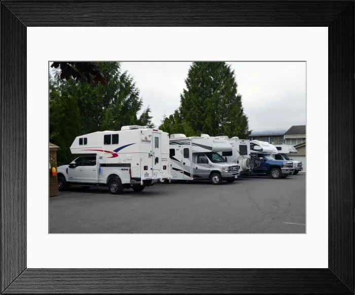 Framed Print : Camper trucks, Vancouver Island, British Columbia 2018. Creator: Unknown Framed Print : Camper trucks, Vancouver Island, British Columbia 2018. Creator: Unknown