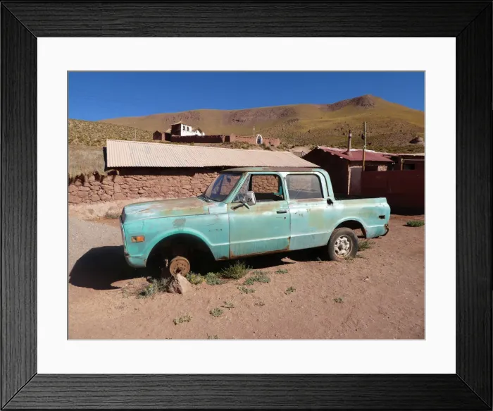 Framed Print : Chevrolet pick-up truck abandonded, Chile 2019. Creator: Unknown Framed Print : Chevrolet pick-up truck abandonded, Chile 2019. Creator: Unknown