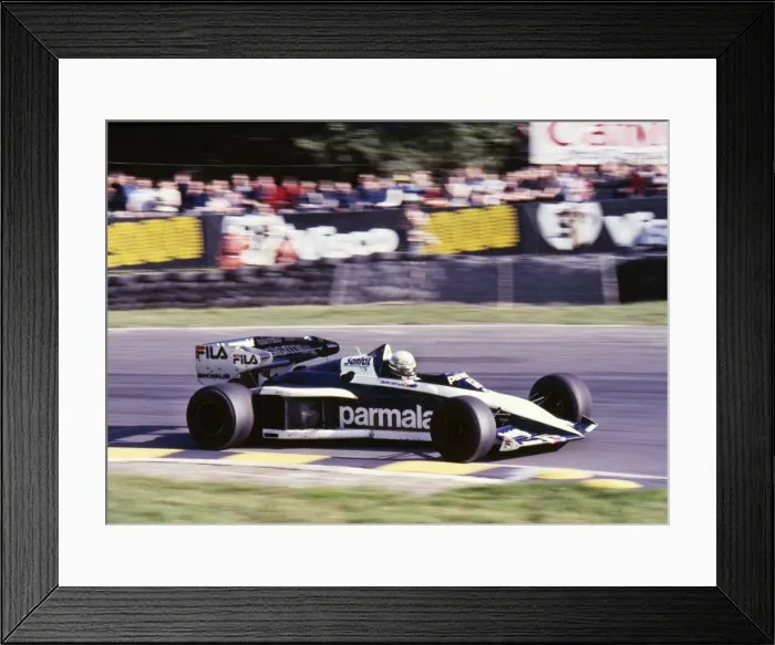 Framed Print : Brabham BT52 GP of Europe Brands Hatch 1983, Ricardo Patrese. Creator: Unknown Framed Print : Brabham BT52 GP of Europe Brands Hatch 1983, Ricardo Patrese. Creator: Unknown