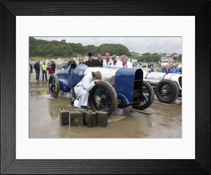 Framed Print : 1925 Sunbeam 350 hp driven by Don Wales at Pendine Sands 2015. Creator: Unknown Framed Print : 1925 Sunbeam 350 hp driven by Don Wales at Pendine Sands 2015. Creator: Unknown