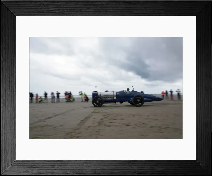 Framed Print : 1925 Sunbeam 350 hp driven by Ian Stanfield at Pendine Sands 2015. Creator: Unknown Framed Print : 1925 Sunbeam 350 hp driven by Ian Stanfield at Pendine Sands 2015. Creator: Unknown